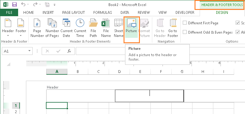 Excel 水印