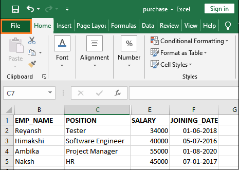 Excel 如何取消隐藏列