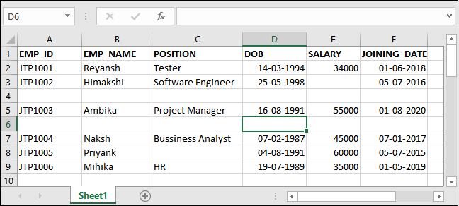 Excel 如何删除空行