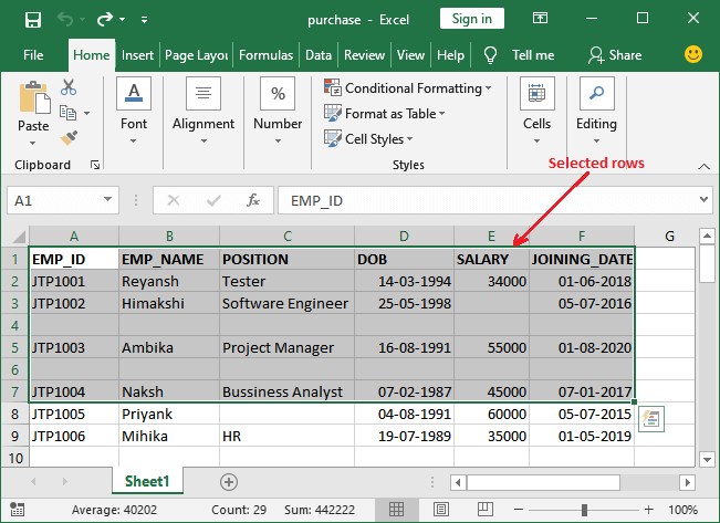 Excel 如何删除空行