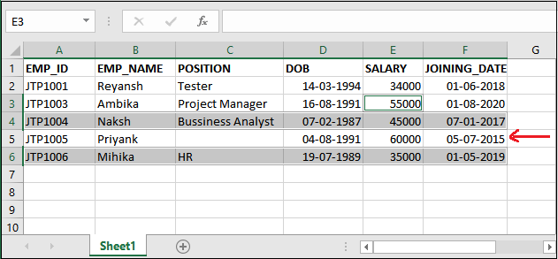 Excel 如何删除空行