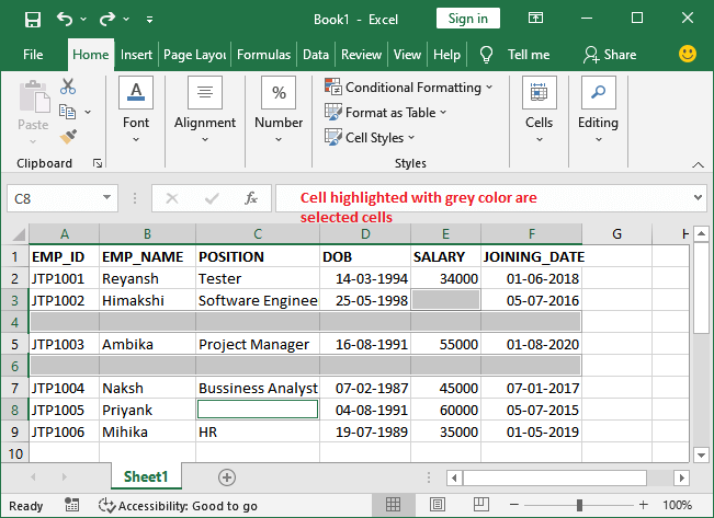 Excel 如何删除空行