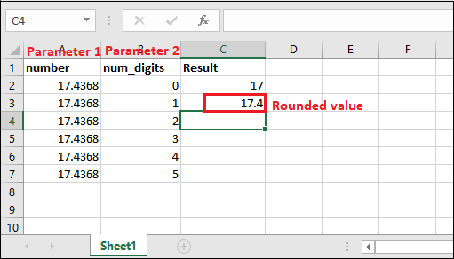 Excel 四舍五入公式