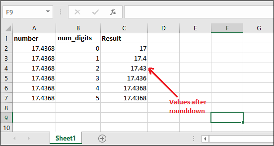 Excel 四舍五入公式