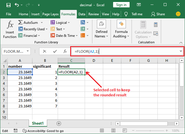 Excel 四舍五入公式