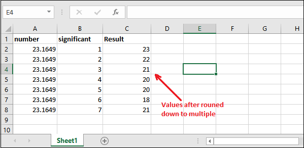 Excel 四舍五入公式