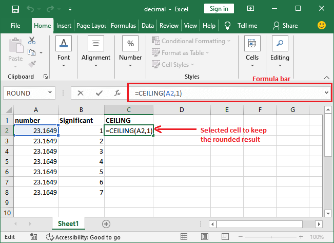 Excel 四舍五入公式