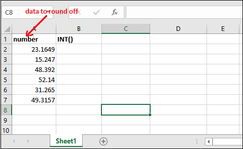 Excel 四舍五入公式