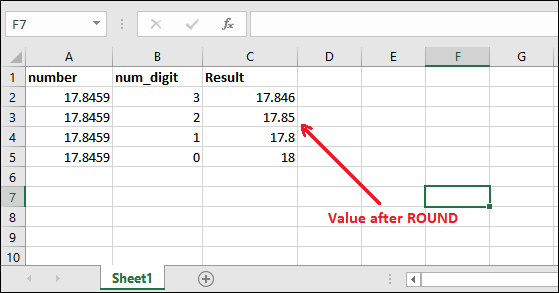 Excel 四舍五入公式