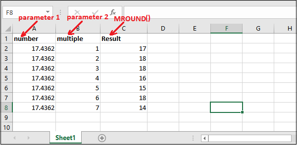 Excel 四舍五入公式