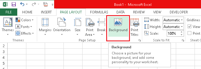 Excel 如何添加水印