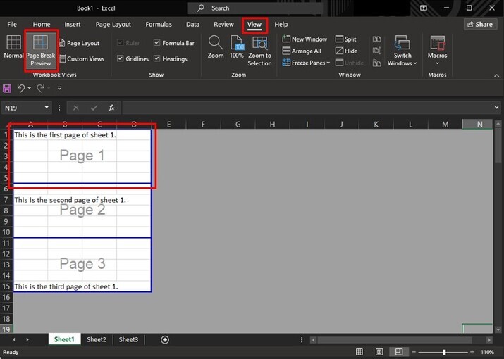 Excel 如何快速打印每个工作表的第一页