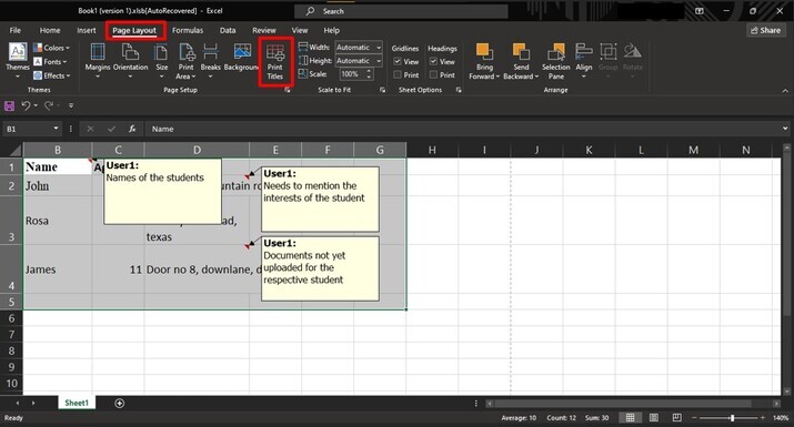 Excel 如何快速打印批注