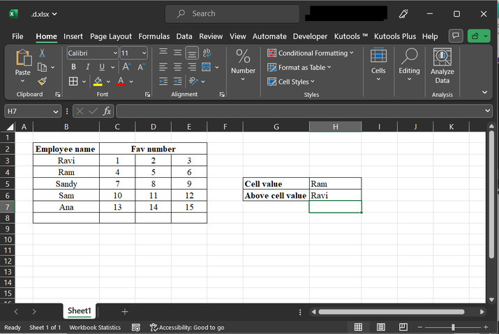 Excel 如何查找值并返回上方或下方的单元格