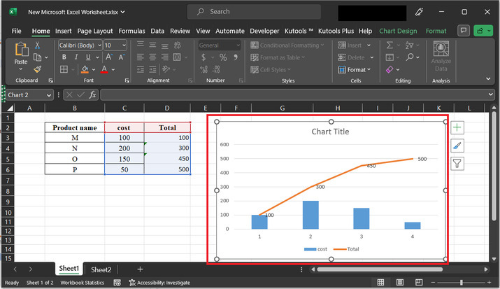 Excel 如何制作累积求和图表