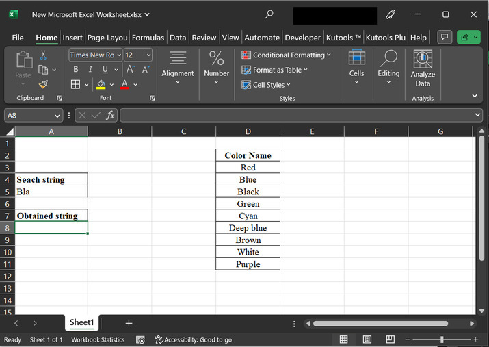 Excel 如何查找部分字符串匹配
