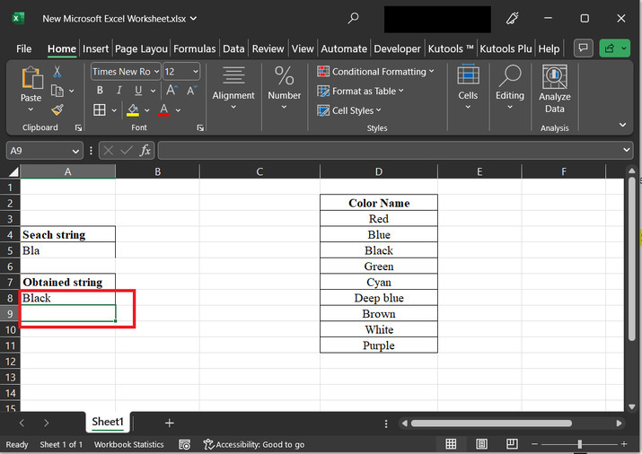 Excel 如何查找部分字符串匹配