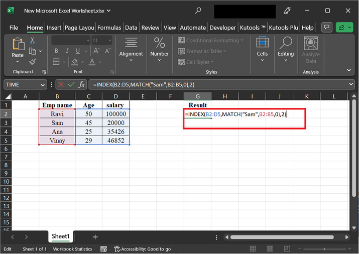 Excel 如何查找列表中的值