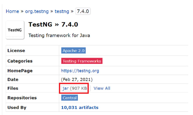 TestNG 如何下载最新的 TestNG Jar 文件