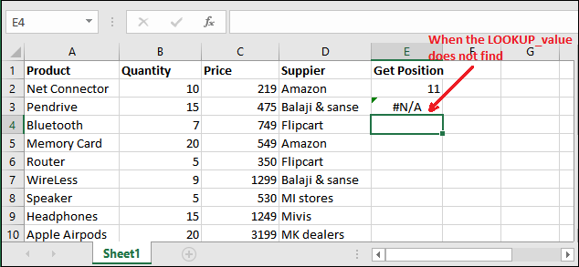 Excel 匹配函数