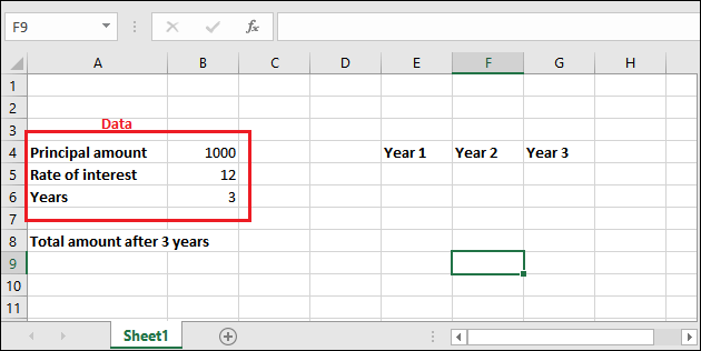 Excel 复利公式