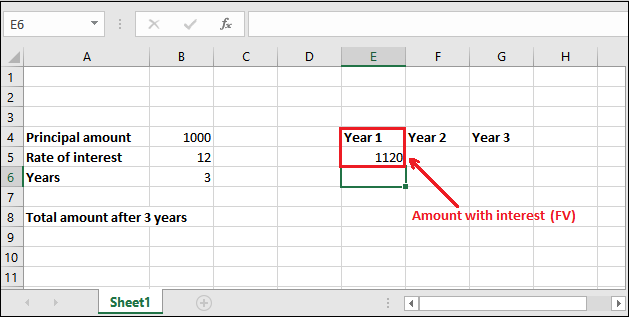 Excel 复利公式