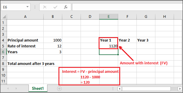 Excel 复利公式