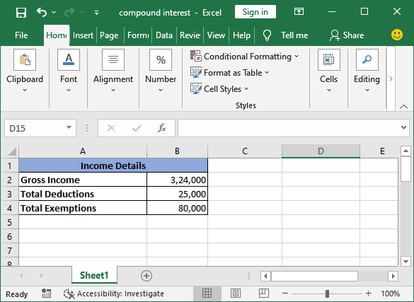 Excel 计算所得税公式