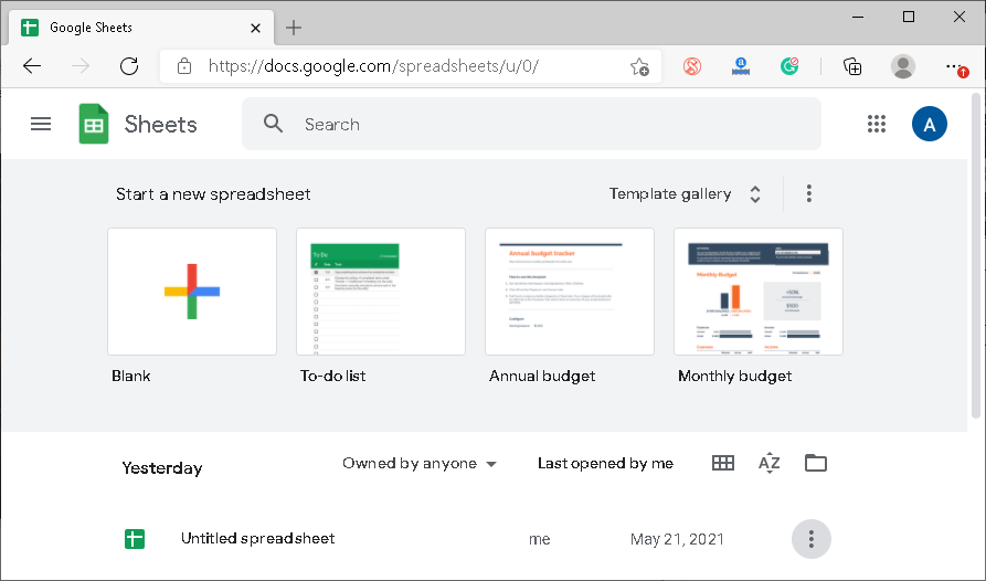 Google电子表格