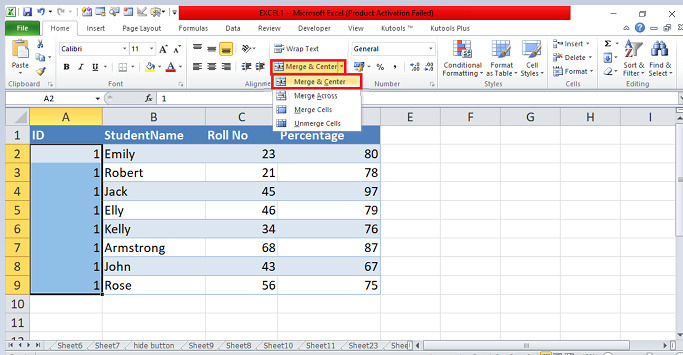 Excel 如何合并格式为表格的单元格范围