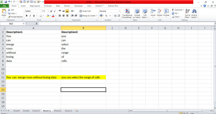 Excel 如何合并和组合行而不丢失数据