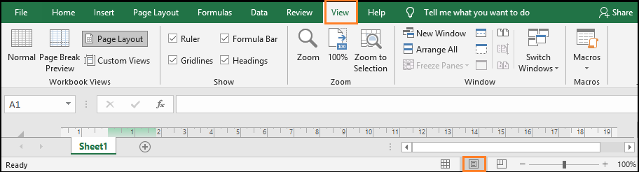 Excel 标题和页脚