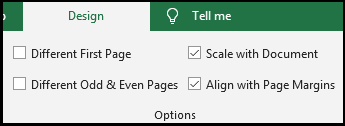 Excel 标题和页脚