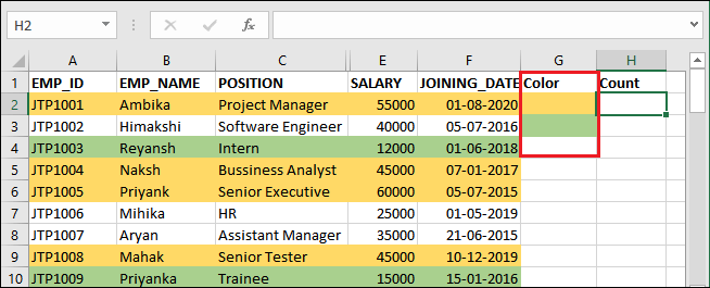 Excel 如何计算有颜色的单元格