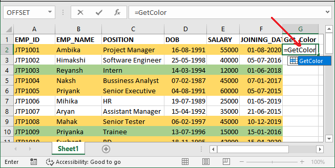 Excel 如何计算有颜色的单元格