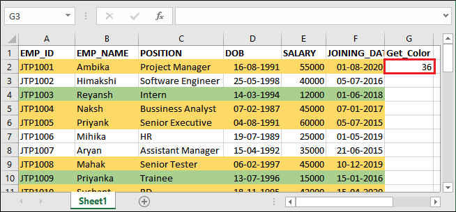 Excel 如何计算有颜色的单元格