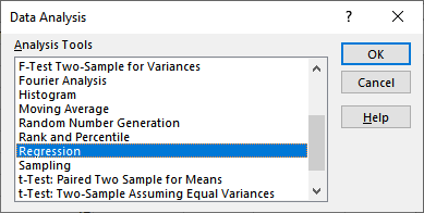 Excel 进行回归分析