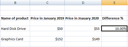 Excel 百分比公式