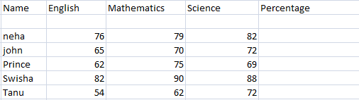 Excel 百分比公式