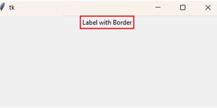 Tkinter 如何设置标签小部件的边框