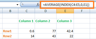 Excel INDEX函数