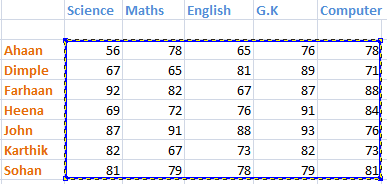 Excel INDEX函数