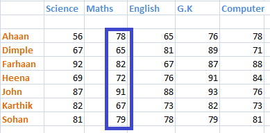 Excel INDEX函数