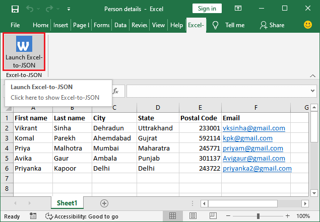 Excel 如何转换为JSON