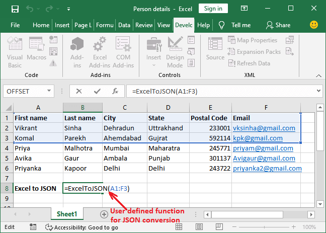 Excel 如何转换为JSON