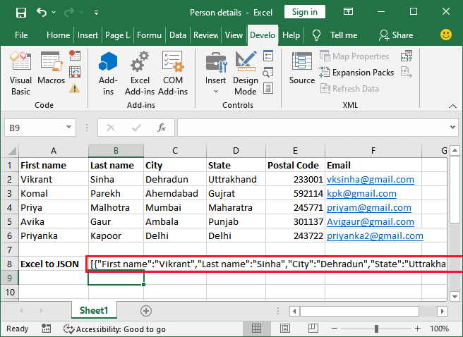 Excel 如何转换为JSON