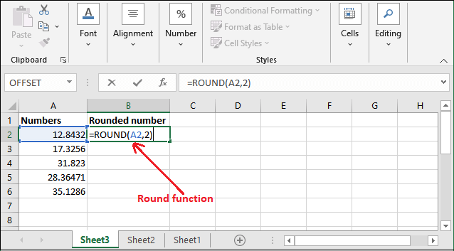 Excel ROUND公式