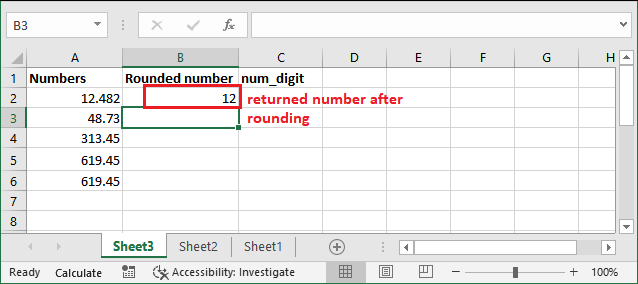 Excel ROUND公式