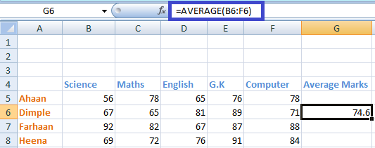 Excel 公式