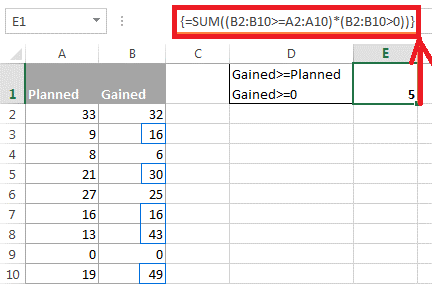 Excel 公式